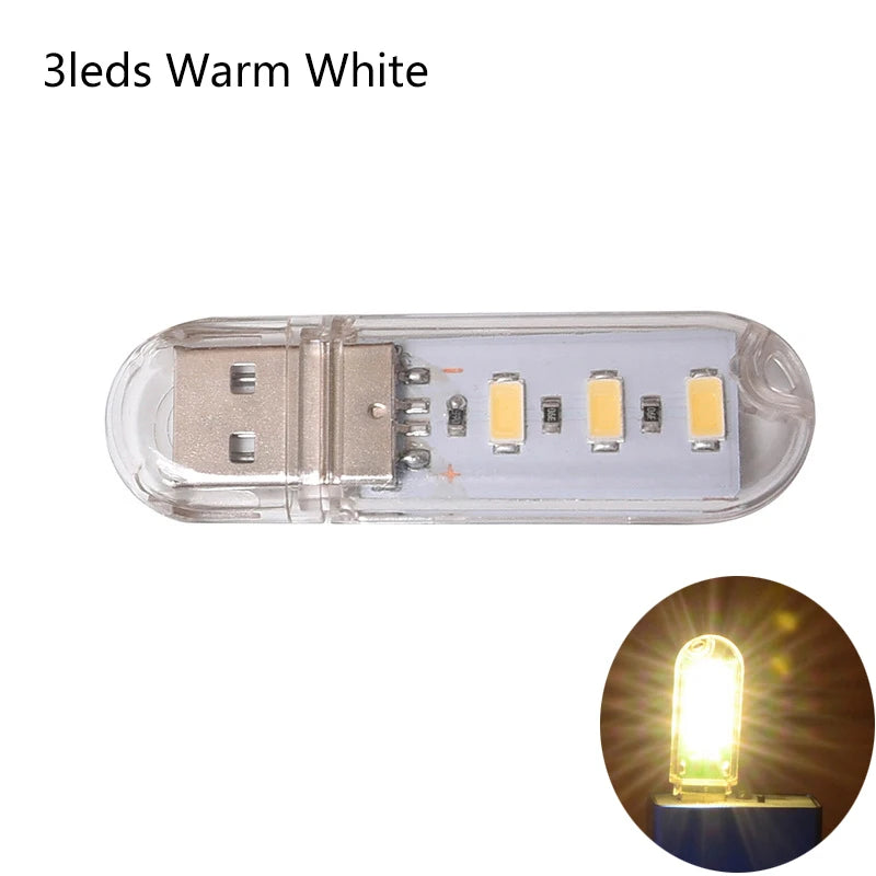 Mini USB LED Book Lights, Portable DC 5V   Ultra Bright Reading Lamp for Power Bank, PC, Laptops & Camping