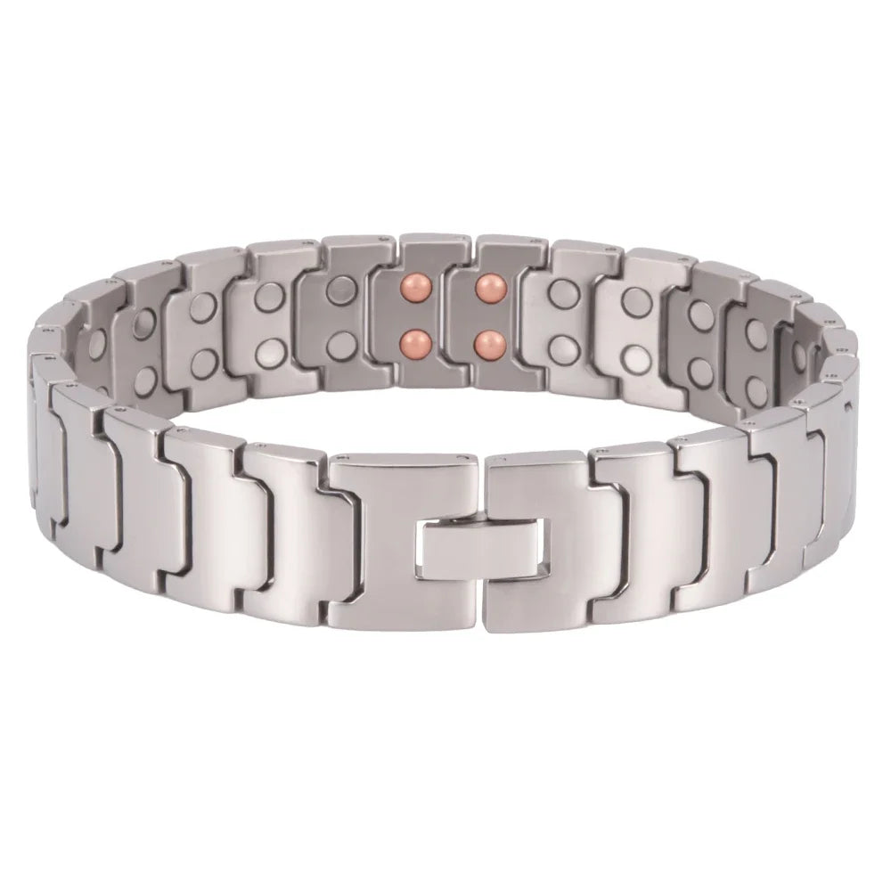 Pure Titanium Men’s Bracelet Strong Magnetic Therapy Bracelet