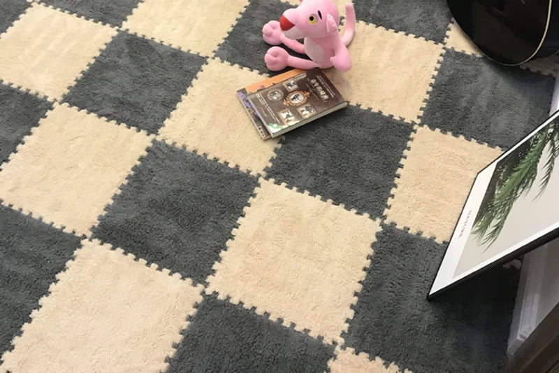 Soft Plush Children's Mat Baby Play Mat  Eva Foam Puzzle Carpet for  Children's Room Keep Warm Playmat 30*30*1CM