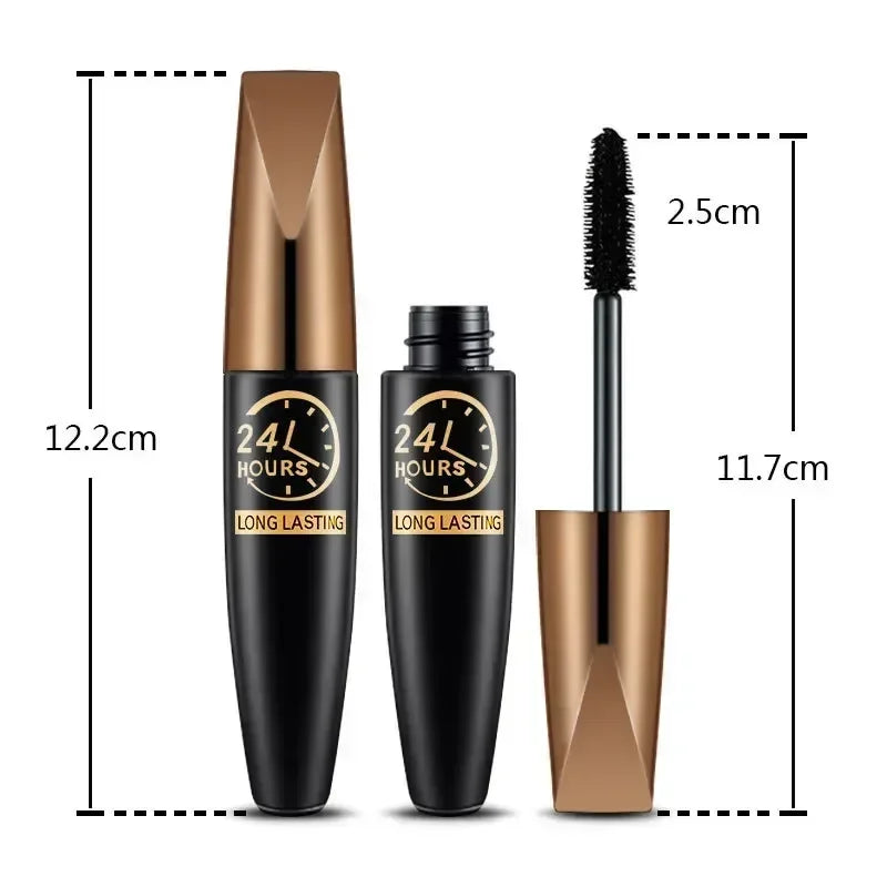 5D Waterproof Mascara Lengthens Eyelashes Extension Black Silk Fibber Mascara Female Makeup Cosmetic Waterproof Mascara
