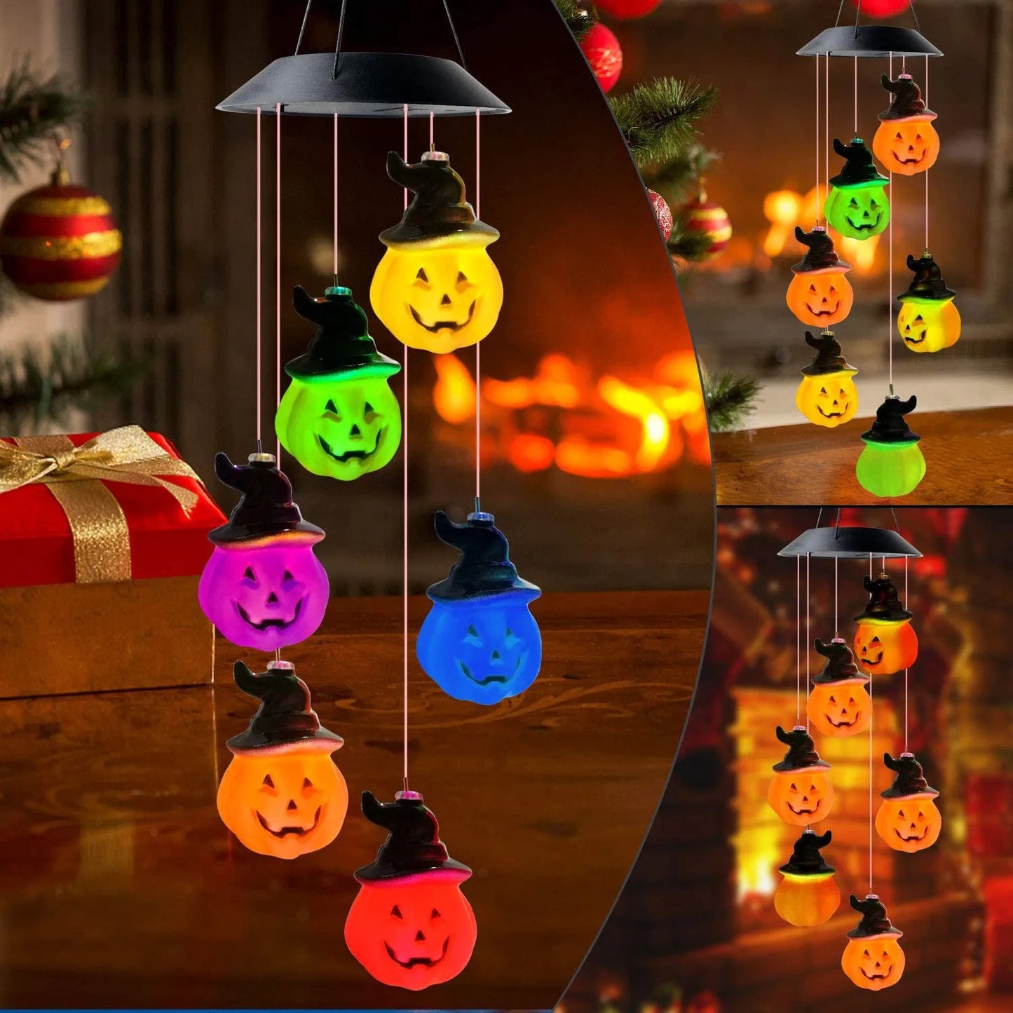 Solar Light Butterfly Windchime Light Rechargeable Christmas All Hallows' Day Party Atmosphere Landscape Balcony Decoration Lamp - Hiron Store