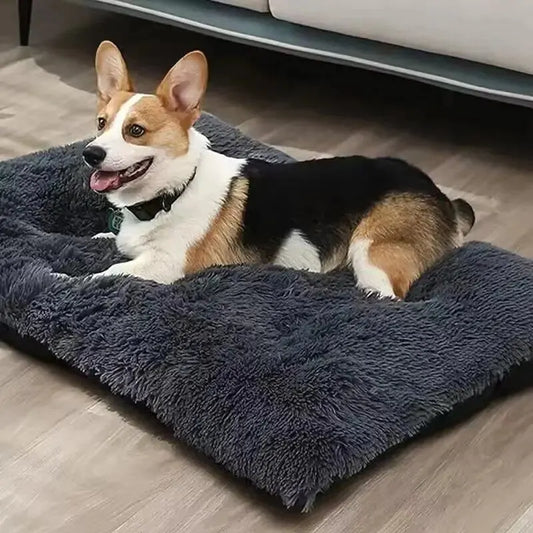 Large Dog Bed Washable Plush Pet Bed Anti Anxiety Warm Dog Cushion Sleeping Mat Comfoetable Pet Mats for Small Medium Large Dogs - Hiron Store