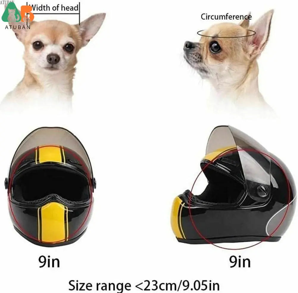 Small Pet Motorcycle Helmet Cat Dog Puppy Mini Helmets, Full Face Head Protecting Pets Hard Hat