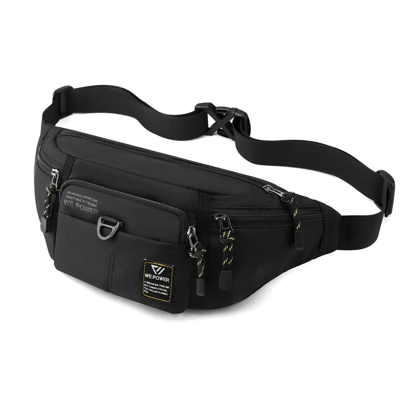 Men Waist Fanny Pack Belt Sling Chest Bag Travel Multi-Pocket Military Fashion Sports Nylon Male Pouch Purse Bum Hip Bags