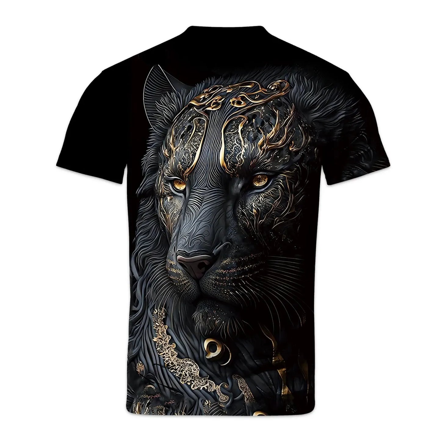 Daily Oversized Men's T-Shirt 3D Lion Print Tees Tops Summer Casual Animal Pattern Streetwear New Fashion Street Men Clothing - Hiron Store