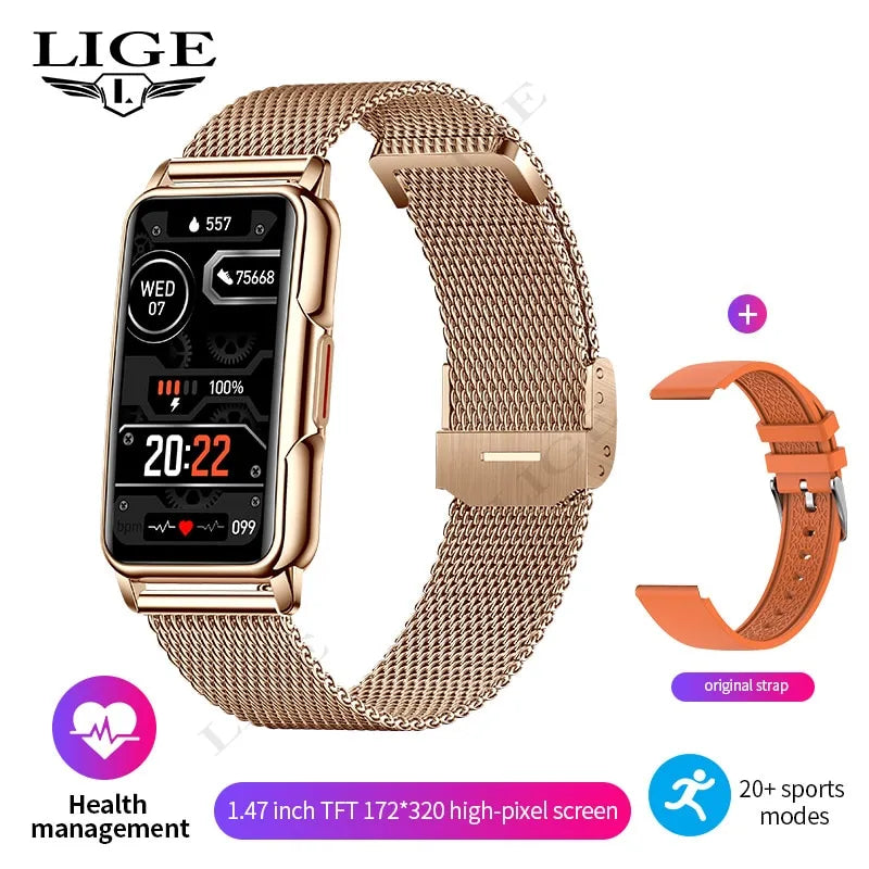 Smart Watch Women Full Touch Screen Bluetooth Call IP67 Waterproof Sports Fitness Tracker - Hiron Store