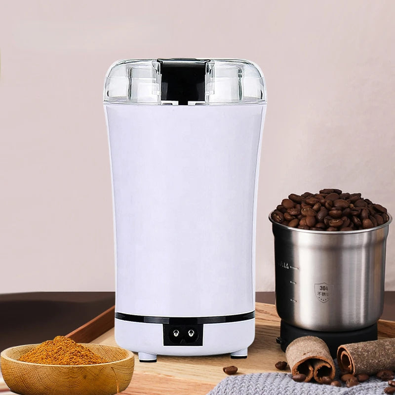 Electric Coffee Grinder Home Travel Portable Stainles Steel Nuts Coffee Bean Grinding Machine Kitchen Profession Ceramic Grinder - Hiron Store