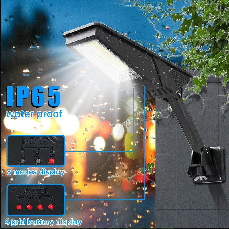 138LED Solar Light With Remote 3 Working Mode Solar Street Light Super Bright Outdoor Garden Waterproof Motion Sensor Solar Lamp - Hiron Store