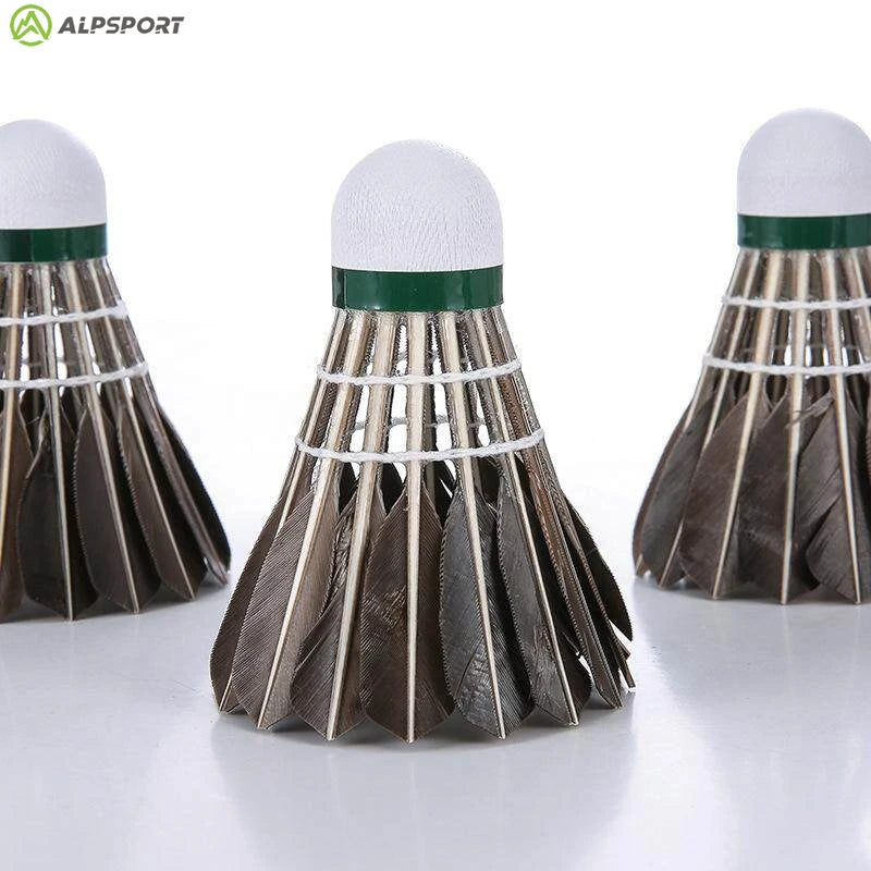 ALP 806 Badminton Shuttlecocks 12Pcs Black Goose Feather Badminton Balls for Training Badminton Sports 77 76 Speed Shuttlecock