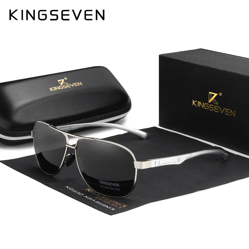 KINGSEVEN Brand Men Sunglasses. Polarized Aluminum UV400 Mirror,   Sun Glasses Women