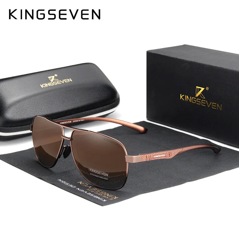 KINGSEVEN Brand Men Sunglasses. Polarized Aluminum UV400 Mirror,   Sun Glasses Women