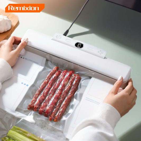 New Automatic Vacuum Sealer Machine 10pcs Free Food Saver Bags 240V/110V Sealing Machine for Vacuum Pac