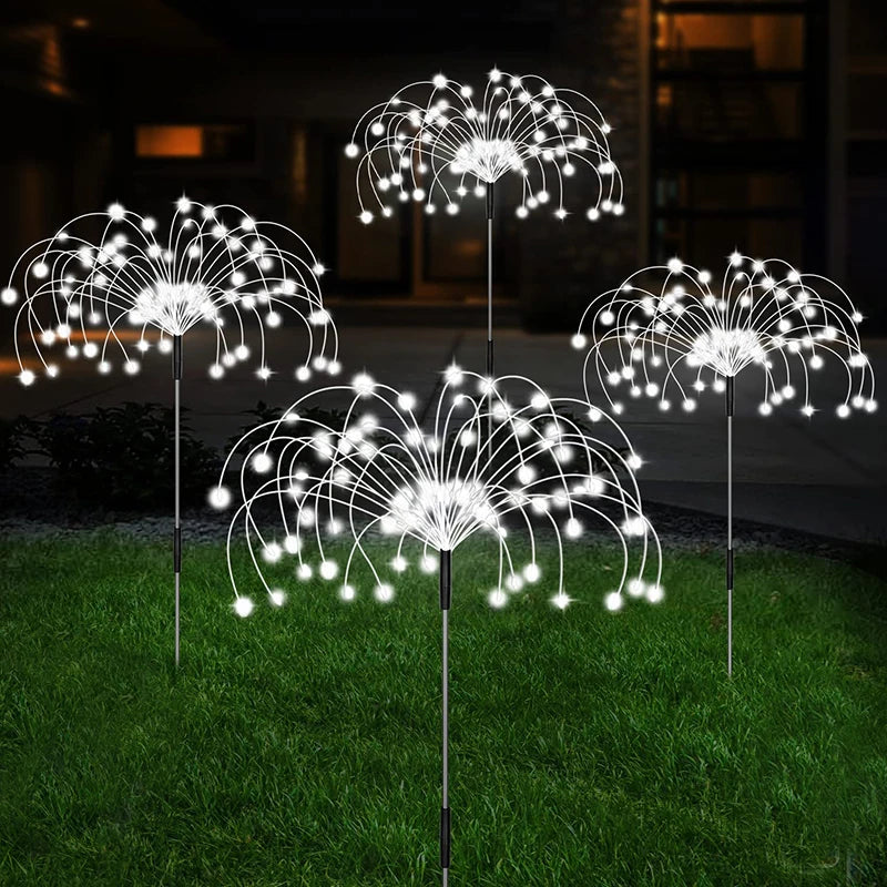 Solar Firework LED Stake Lights Outdoor Garden Pathway Decor Waterproof Fairy Light Yard Lawn Patio Landscape Lamp