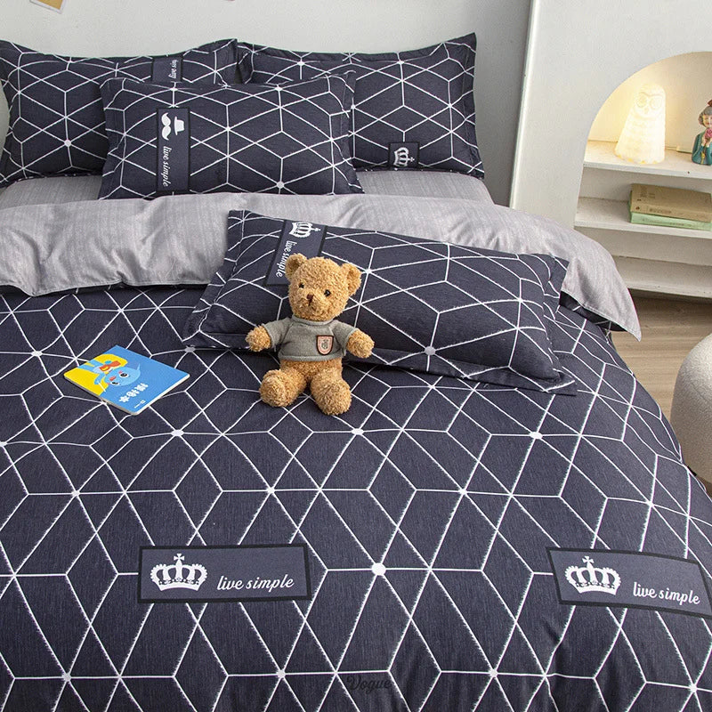 Simple plaid Duvet Cover 220x240 nordic Quilt Cover 1PCS Comforter Covers for double queen king size bed 135 150x200