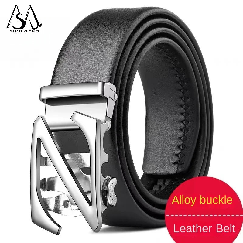 Men's Needle Style Buckle High-end Business Men's Belt