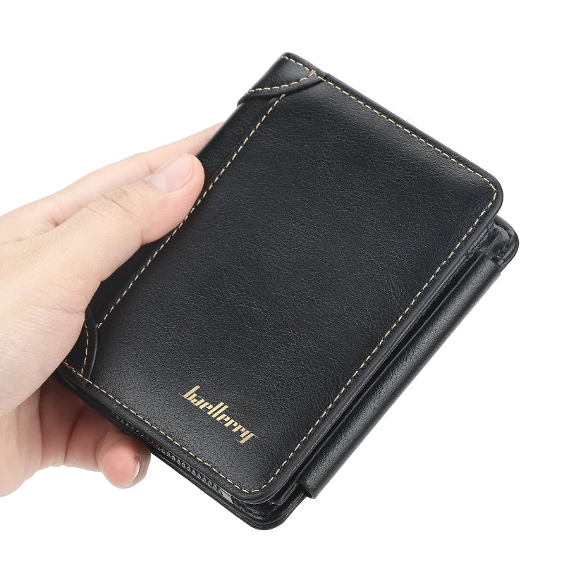 Men Wallets High Quality Zipper Short Desigh Card Holder Purse Vintage Coin Holder Wallets