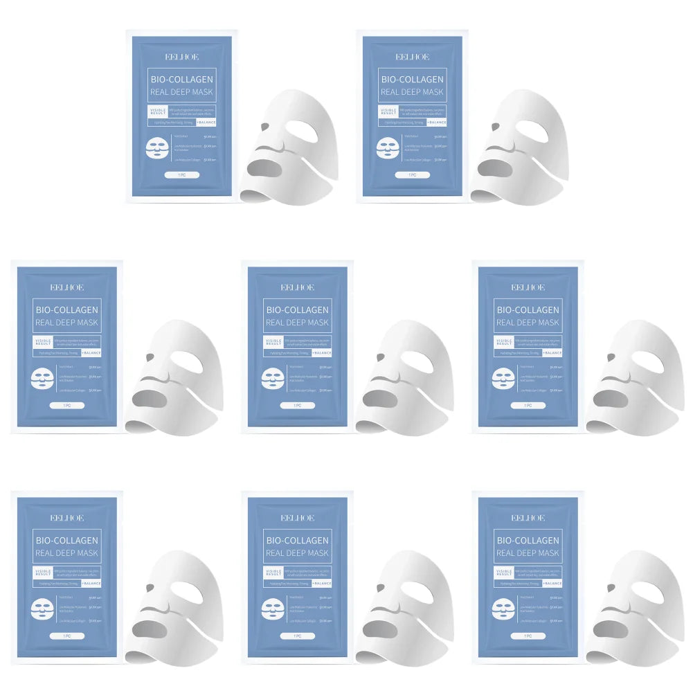 Bio Collagen Real Deep Moisturizing Mask Anti-Wrinkle Lifting Face Mask Hydrolyze Collagen Soluble Sheet Mask