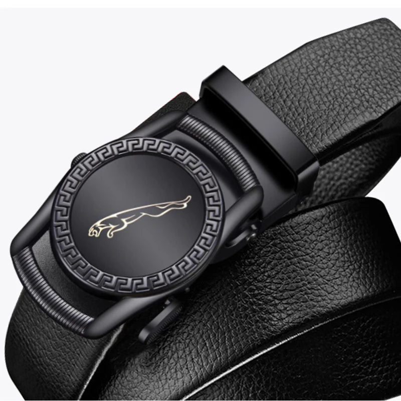 Automatic Buckle Genuine Leather Men's High Quality Men's Belt No Gift Box