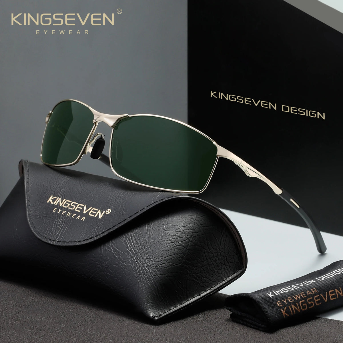 KINGSEVEN Fashion Sunglasses, Luxury Retro Men Women Sunglasses,   Cycling Glasses ,Outdoor Causal Sport Driving Fishing
