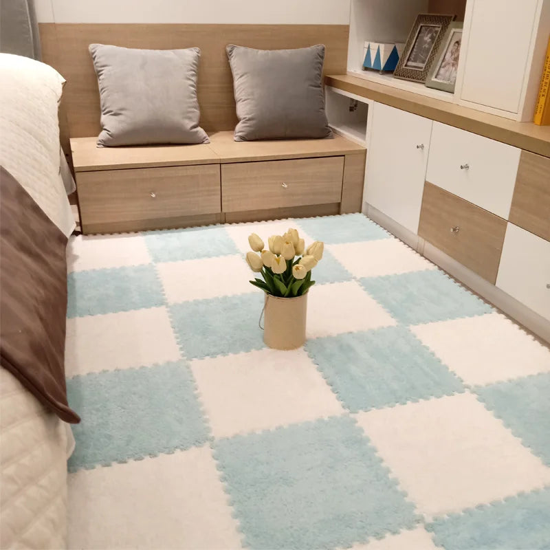 Soft Plush Children's Mat Baby Play Mat  Eva Foam Puzzle Carpet for  Children's Room Keep Warm Playmat 30*30*1CM