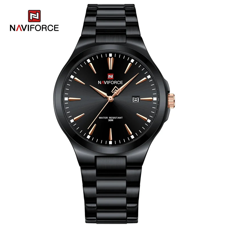 NAVIFORCE Original Watches for Men Stainless Steel Elegant Male Waterproof watch