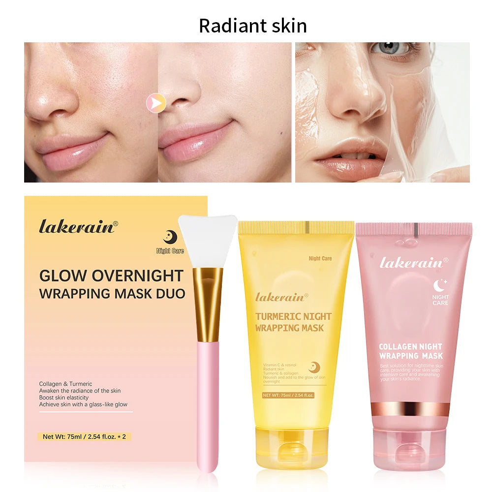 Korean Deep Collagen Mask Peel Off Mask Face Anti-Wrinkle Lifting Skin Care Bio Pack Night Wrapping Woman Overnight Skin