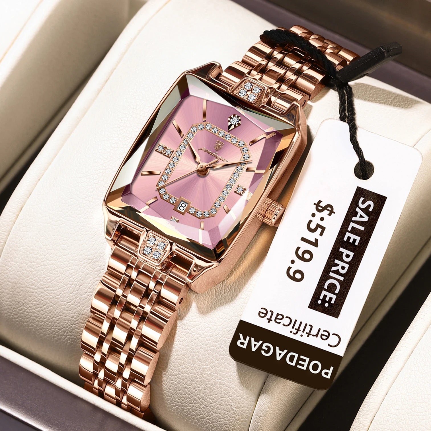 Women Wristwatch Waterproof Ladies Watch Stainless Steel Rectangle Quartz Women's Watches