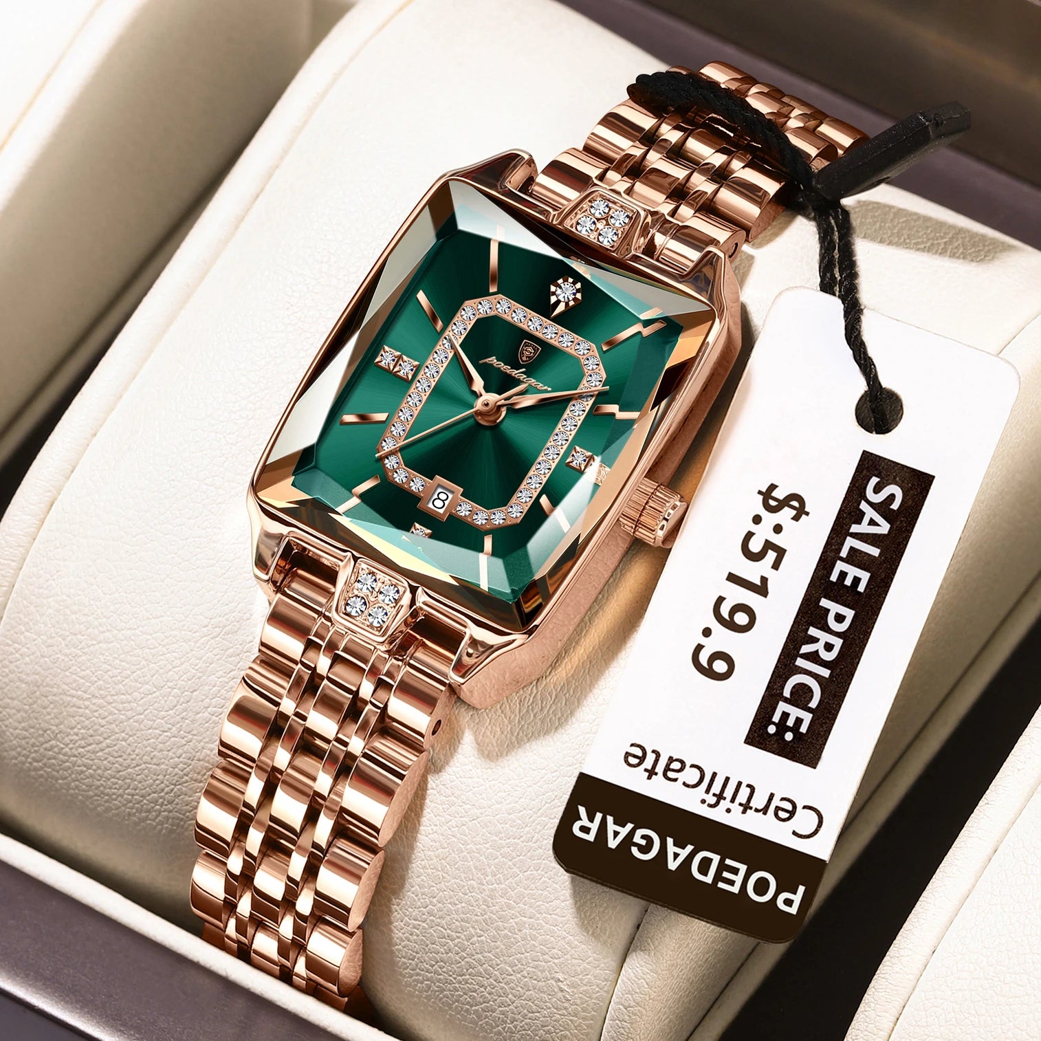 Women Wristwatch Waterproof Ladies Watch Stainless Steel Rectangle Quartz Women's Watches