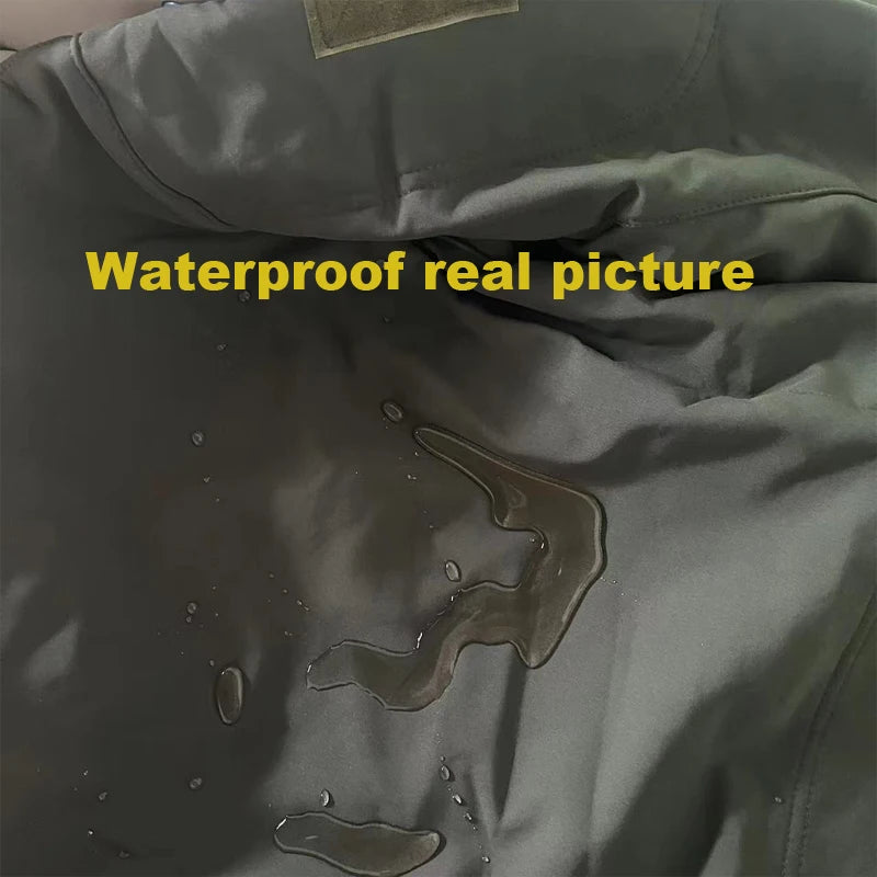 Men's Winter Autumn Warm Fleece Cargo Jackets Softshell Hooded Windproof Coat Outdoor Hiking & Camping M-5XL