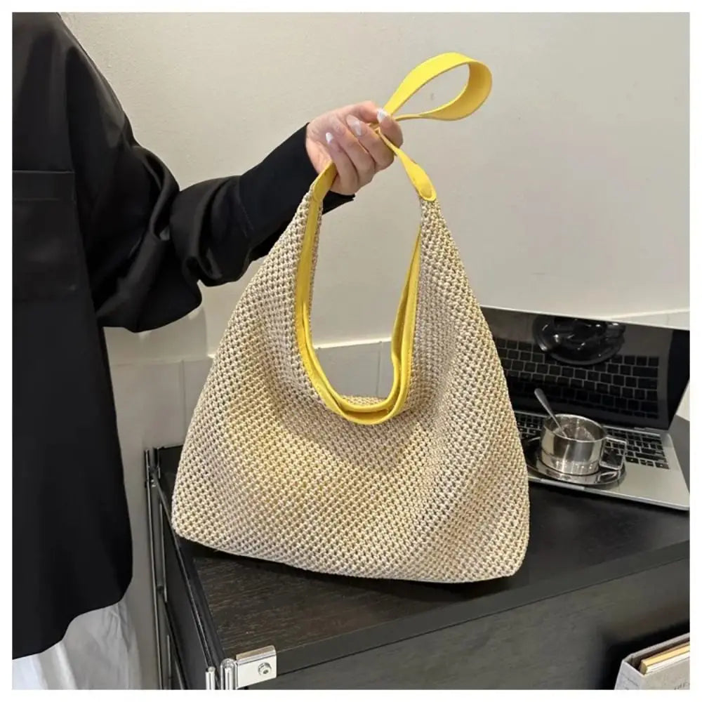 Summer Straw Shoulder Bag for Women Handbags Ladies Rattan Bag