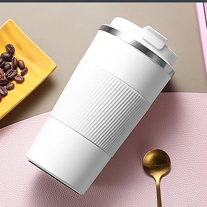 380ml/510ml Double Stainless Steel 304 Coffee Thermos Mug Leak-Proof Non-Slip Car Vacuum Flask Travel Thermal Cup Water Bottle - Hiron Store