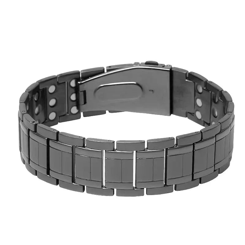 Men's Titanium Steel Magnetic Energy Bracelet Negative Ion Anti-fatigue Strap Bracelets