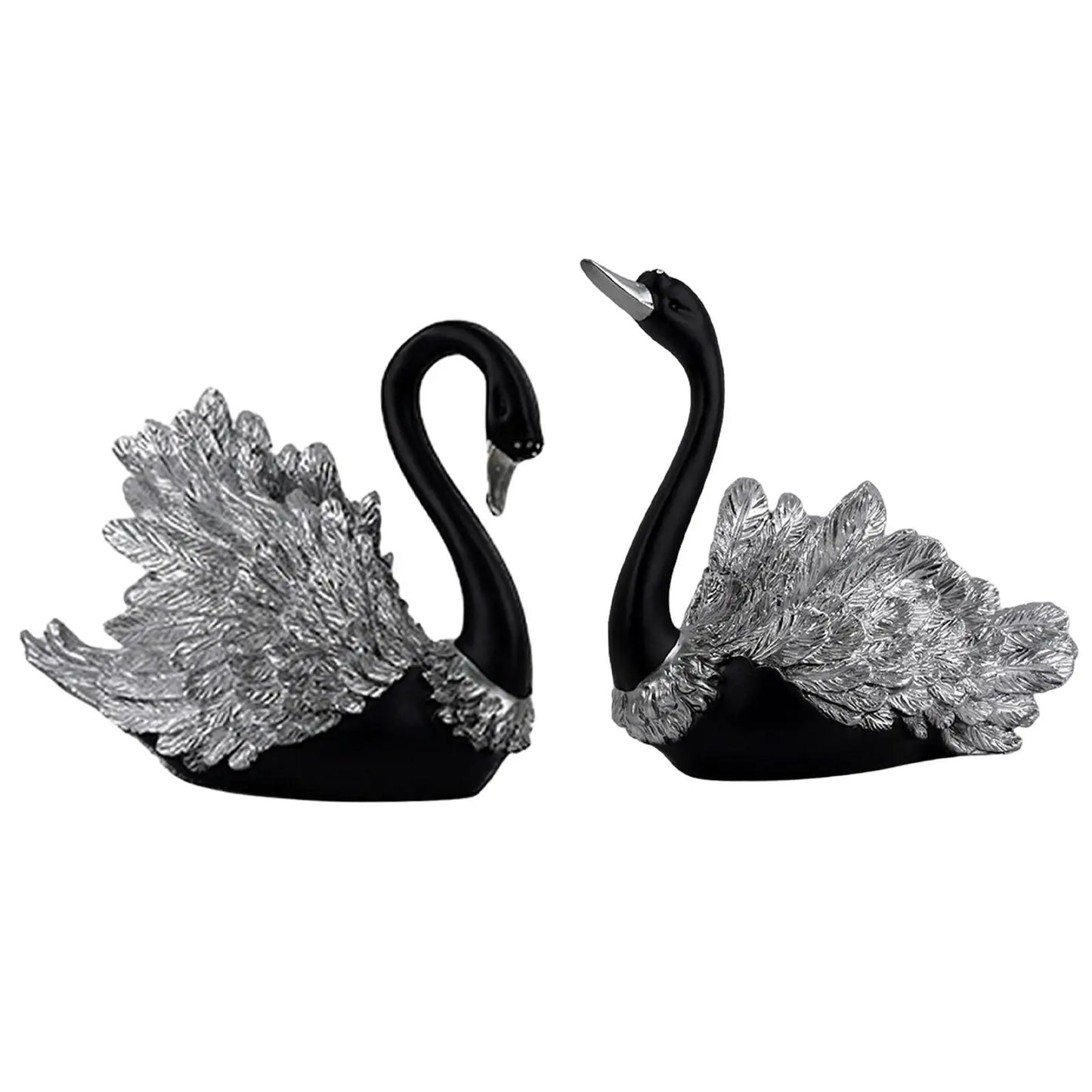 Black Swan Figurine Nordic Style Decorative Swan Statue Desktop Ornament