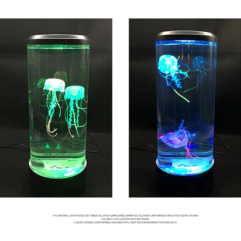 Colour Changing Jellyfish Lamp USB Battery Powered Table Night Light