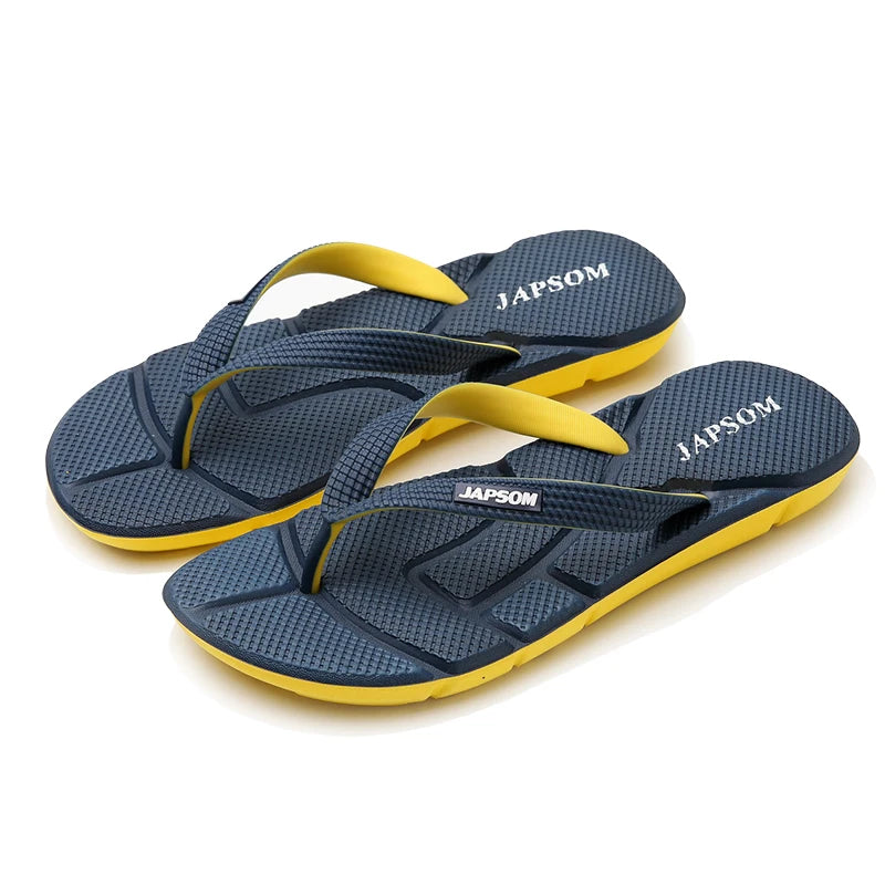 Fashion Blue Massage Slippers Men Flip Flops Casual Men Non Slip Beach Slippers