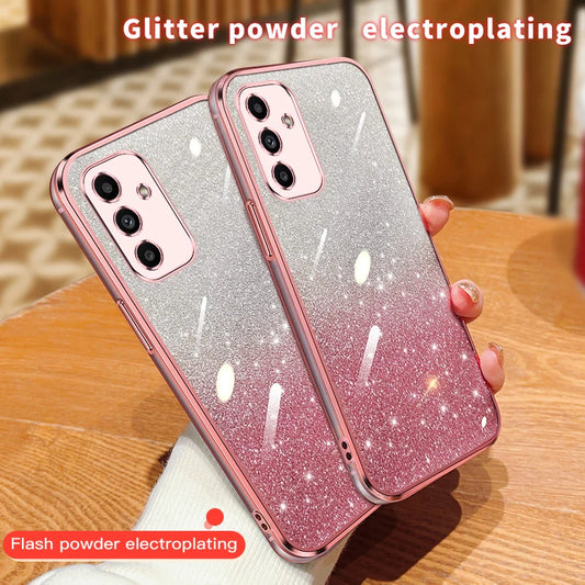 Shiny Gradient Glitter Plating Case For Samsung Galaxy A05 A15 A25 A35 A55 A34 A13 A23 A33 A14 A24 A54 A52 Coque Soft Back Cover - Hiron Store