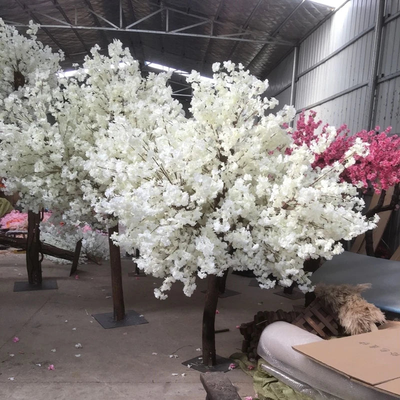 Artificial Cherry Blossom Tree Large Fake Peach Blossom Plant Wedding & Outdoor Home Garden Decoration Christmas Home Decoration