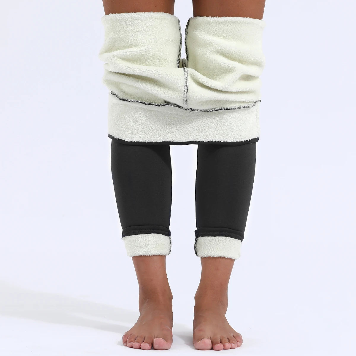 Women Lamb Fleece Legging High Waist Thick Thermal Legging  Pantalon Pants