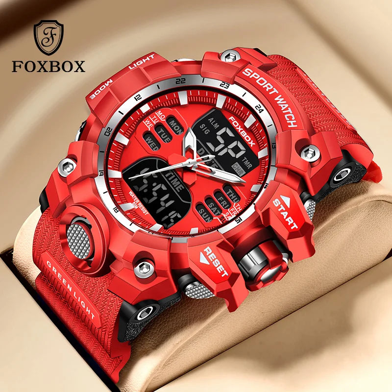 Luxury Watches Men's Dual Display Watch Waterproof Wristwatch Clock Stopwatch