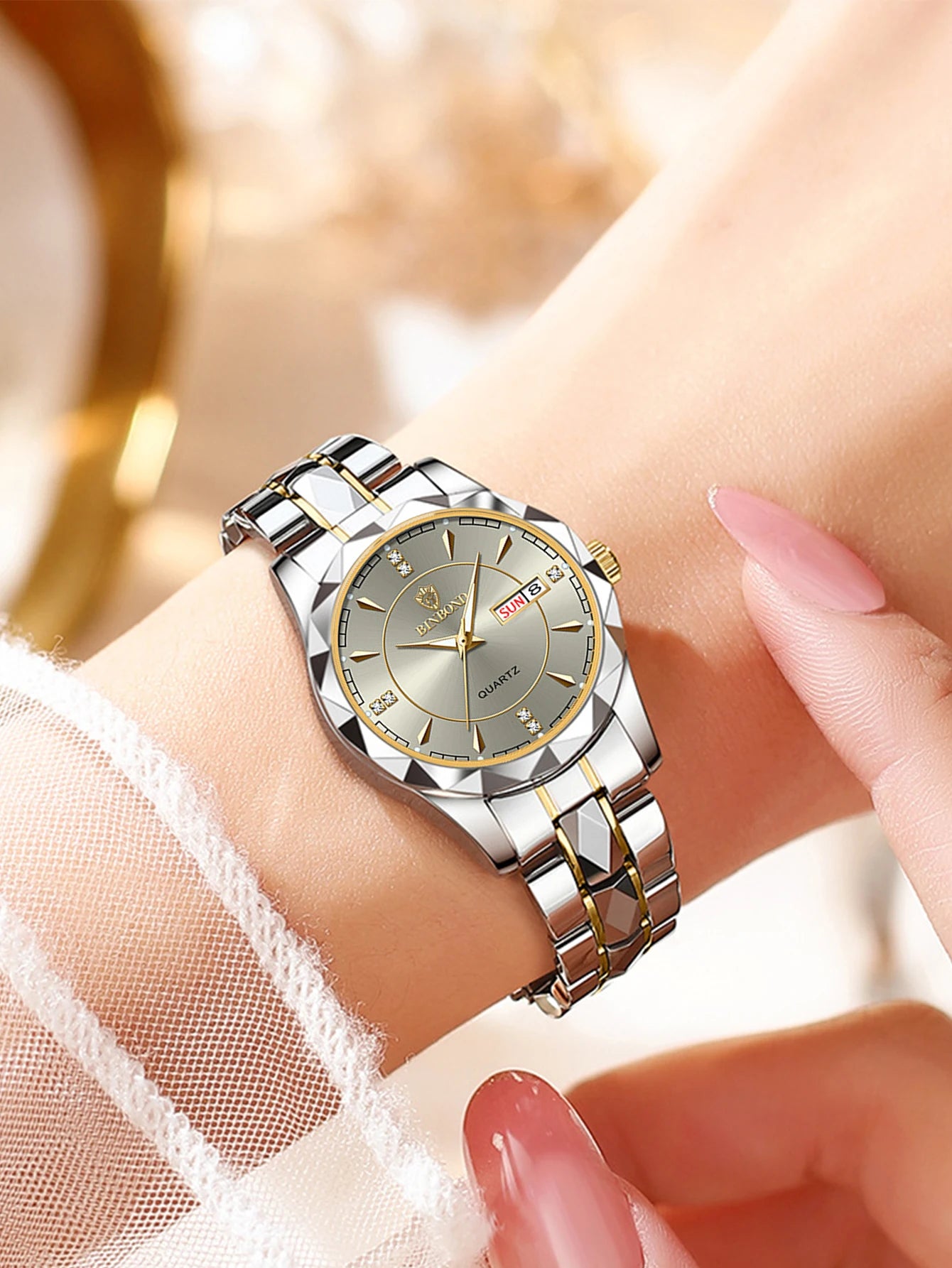 BINBONG Top Brand Luxury Fashion Woman Watch 3ATM Waterproof Date Lover Sport Watches