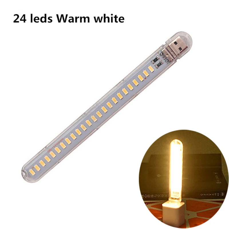 Mini USB LED Book Lights, Portable DC 5V   Ultra Bright Reading Lamp for Power Bank, PC, Laptops & Camping
