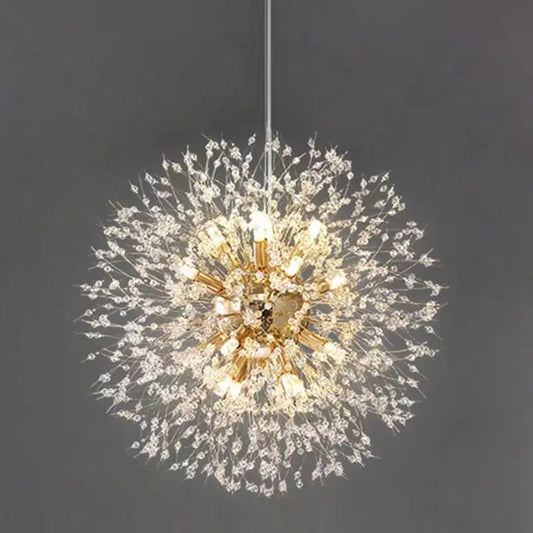 Modern Sky Star Fireball Crystal Pendant LED Lighting Dandelion Restaurant, Living Room Pendant,