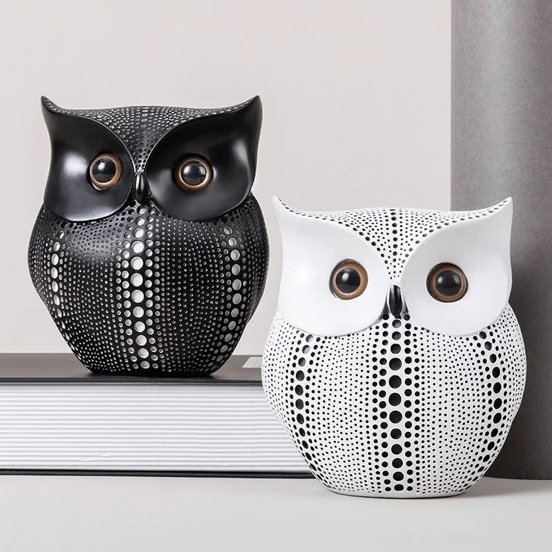 Resin Owl Statue Living Room Decoration Accessories Figurines & Miniatures