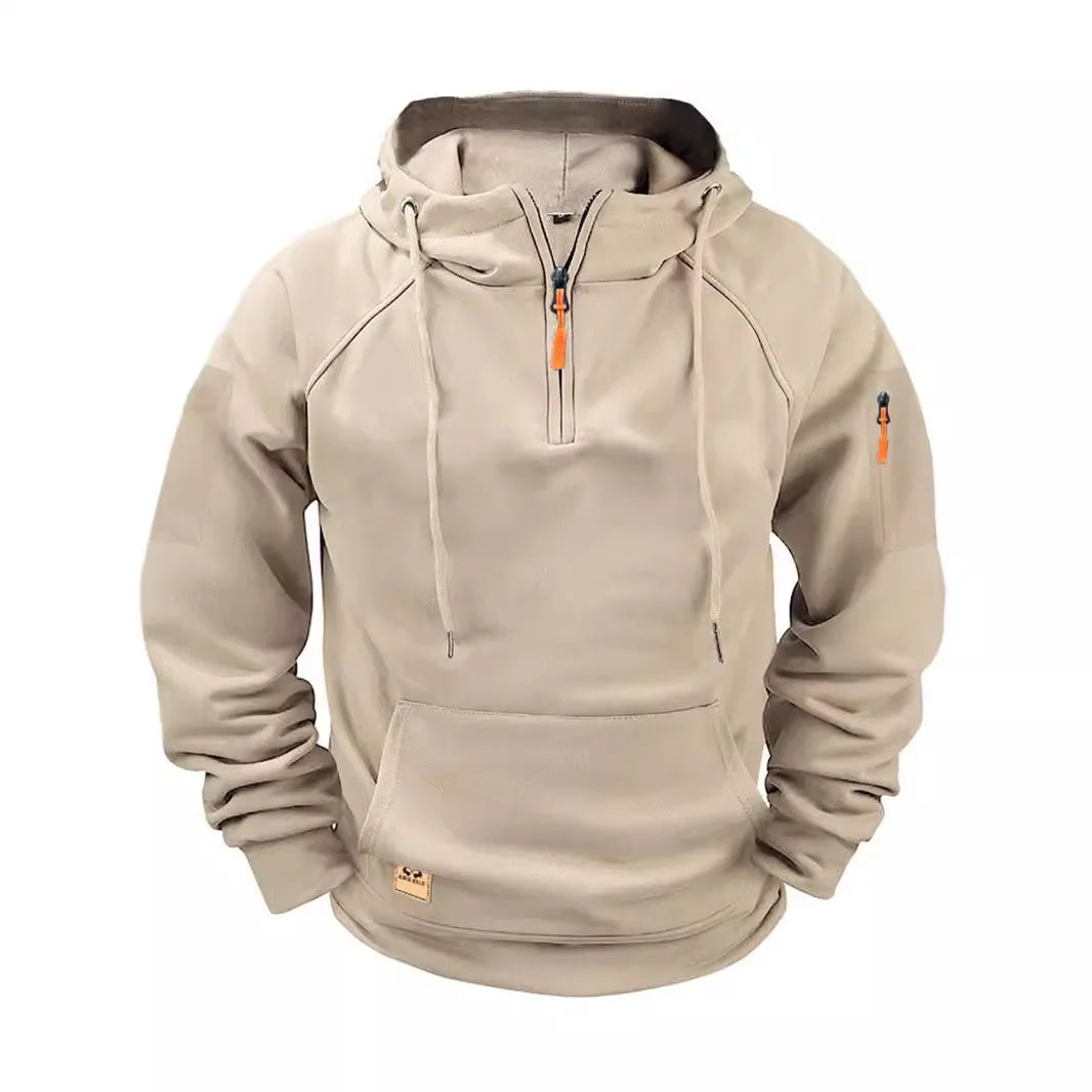 2026 New Men's Keep Warm Hoodie, Streetwear Zipper Jacket, Long Sleeve Hooded Pullover, Male Running Sweatshirt