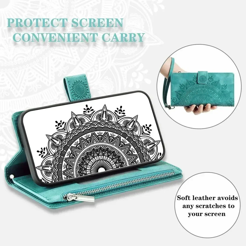 A55 A34 A15 A36 5G Zipper Wallet CrossBody Leather Case for Samsung Galaxy A54 Luxury Cover A55 A35 A16 A06 A56 A05s 35 A 55 54