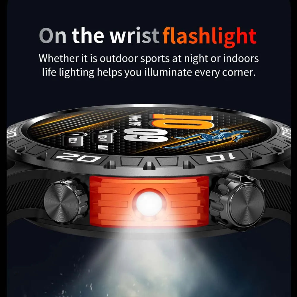 Smart Watch Men With LED Lighting Fitness Tracker Watch Waterproof Bluetooth Smartwatch