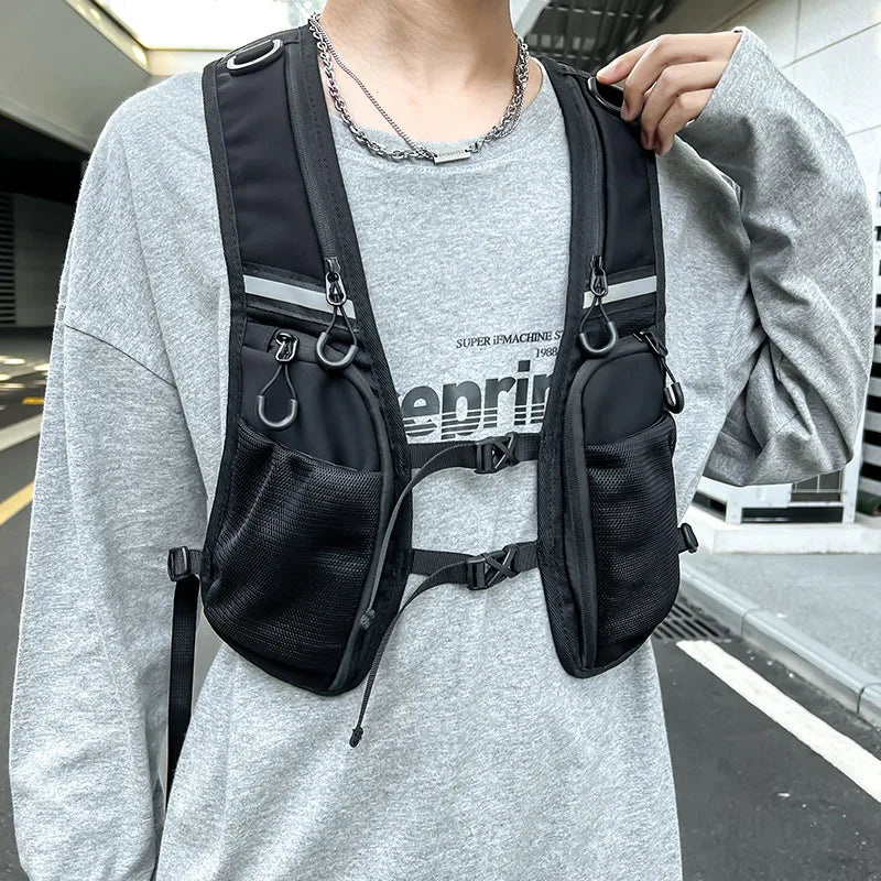 Hip-hop Streetwear Chest Rig Bag for Men Fashion Waterproof Tactical Vest Chest Packs