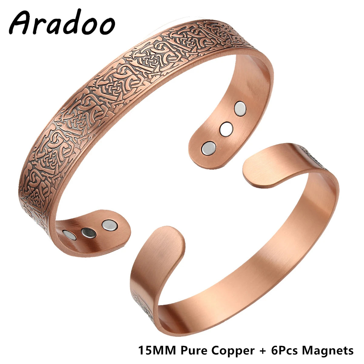 Copper Magnetic Bracelets for Men Women with Neodymium Magnets Tree of Life Pure Copper Cuff Bangle Jewellery Gift