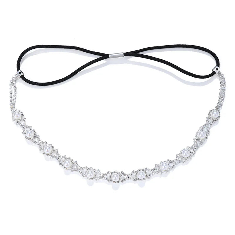 Rhinestone Bridal Beaded Hair wear  Statement Jewellery Chain Tiara Headbands