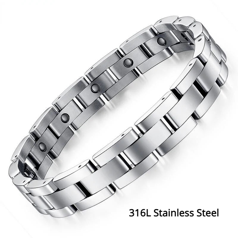 Titanium Steel Magnetic Health Bracelet Pure Titanium Tungsten Steel Anti-fatigue Energy Bracelet